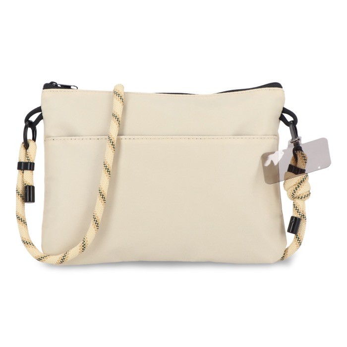 Bandolera rectangular para llevar artículos esenciales del día a día color beige segunda vista Bandolera rectangular para llevar artículos esenciales del día a día color beige segunda vista