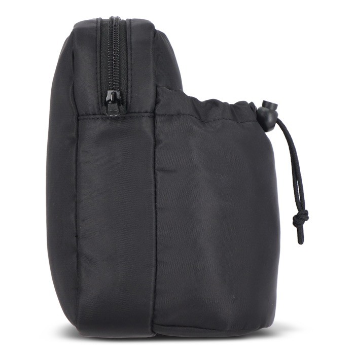 Bandolera con capacidad para una botella de agua de 500ml color negro cuarta vista Bandolera con capacidad para una botella de agua de 500ml color negro cuarta vista