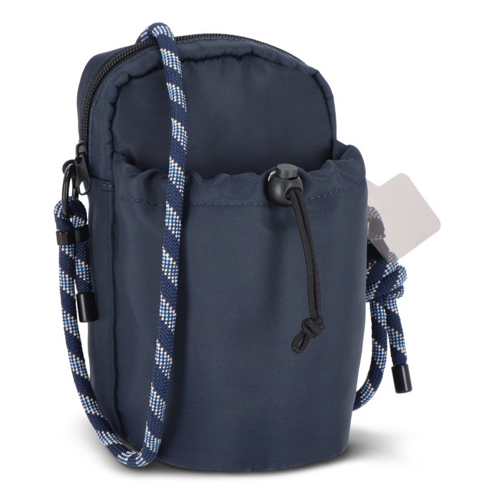 Bandolera con capacidad para una botella de agua de 500ml color azul oscuro Bandolera con capacidad para una botella de agua de 500ml color azul oscuro