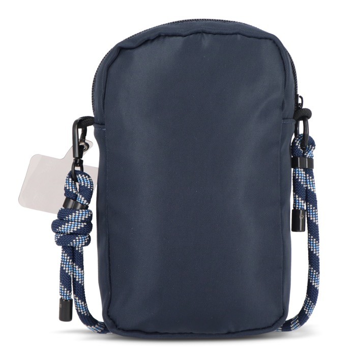 Bandolera con capacidad para una botella de agua de 500ml color azul oscuro tercera vista Bandolera con capacidad para una botella de agua de 500ml color azul oscuro tercera vista