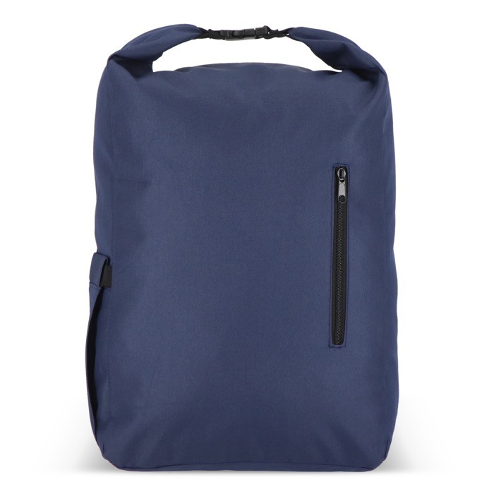 Mochila enrollable de RPET con asa superior de hebilla 20L color azul oscuro segunda vista Mochila enrollable de RPET con asa superior de hebilla 20L color azul oscuro segunda vista