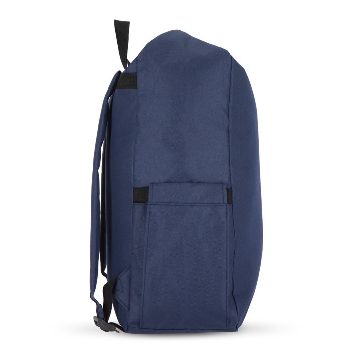 Mochila enrollable de RPET con asa superior de hebilla 20L color azul oscuro tercera vista Mochila enrollable de RPET con asa superior de hebilla 20L color azul oscuro tercera vista