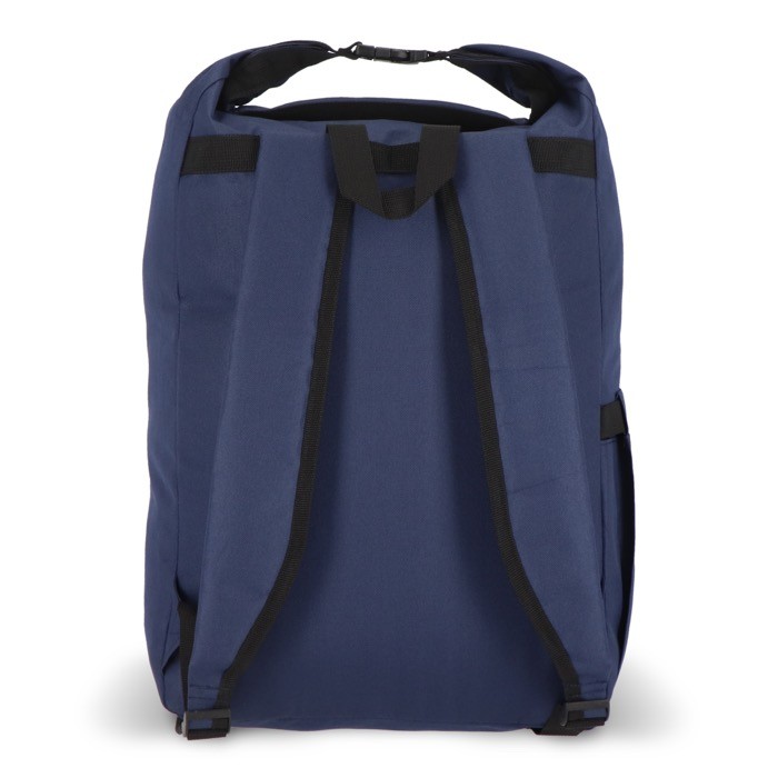Mochila enrollable de RPET con asa superior de hebilla 20L color azul oscuro quinta vista Mochila enrollable de RPET con asa superior de hebilla 20L color azul oscuro quinta vista