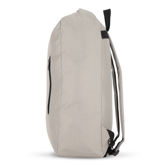 Mochila enrollable de RPET con asa superior de hebilla 20L color gris cuarta vista Mochila enrollable de RPET con asa superior de hebilla 20L color gris cuarta vista