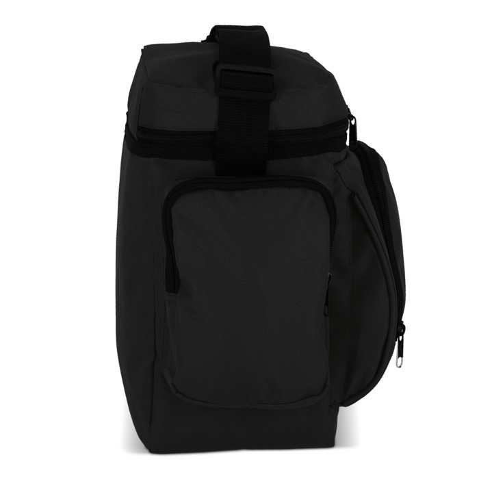 Bolsa nevera con múltiples y espaciosos compartimientos color negro cuarta vista Bolsa nevera con múltiples y espaciosos compartimientos color negro cuarta vista