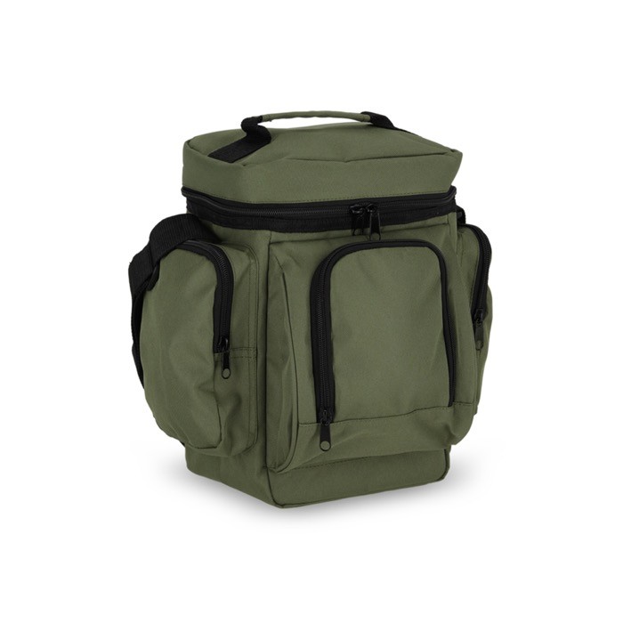 Bolsa nevera con múltiples y espaciosos compartimientos color verde oliva segunda vista Bolsa nevera con múltiples y espaciosos compartimientos color verde oliva segunda vista