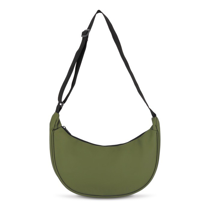 Bolsa bandolera de PU con forma de media luna y correa ajustable color verde oliva Bolsa bandolera de PU con forma de media luna y correa ajustable color verde oliva