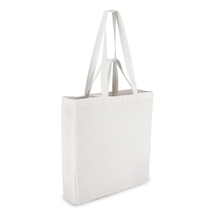 Bolsa de algodón OEKO-TEX en varios colores con doble asa 140 g/m2 color blanco
