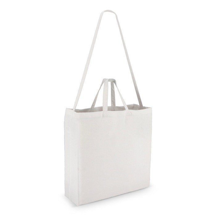 Bolsa de algodón OEKO-TEX en varios colores con doble asa 220 g/m2 color blanco