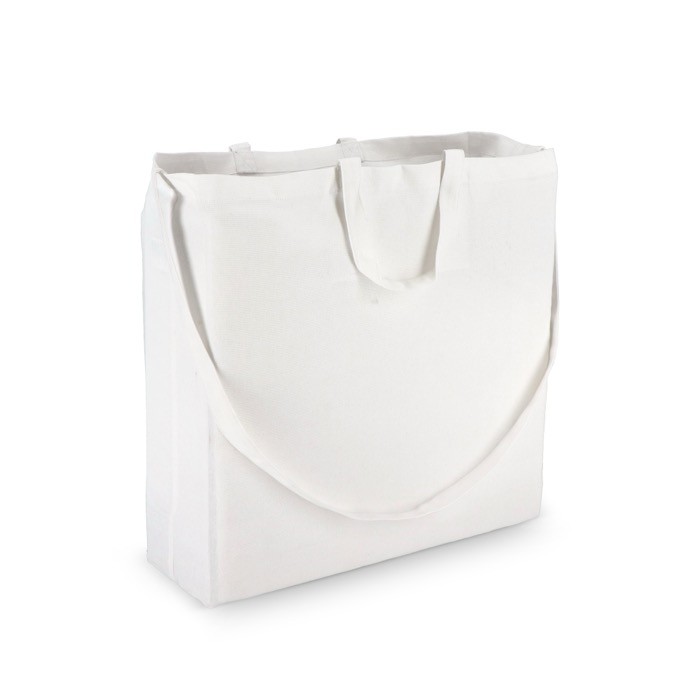 Bolsa de algodón OEKO-TEX en varios colores con doble asa 220 g/m2 color blanco segunda vista