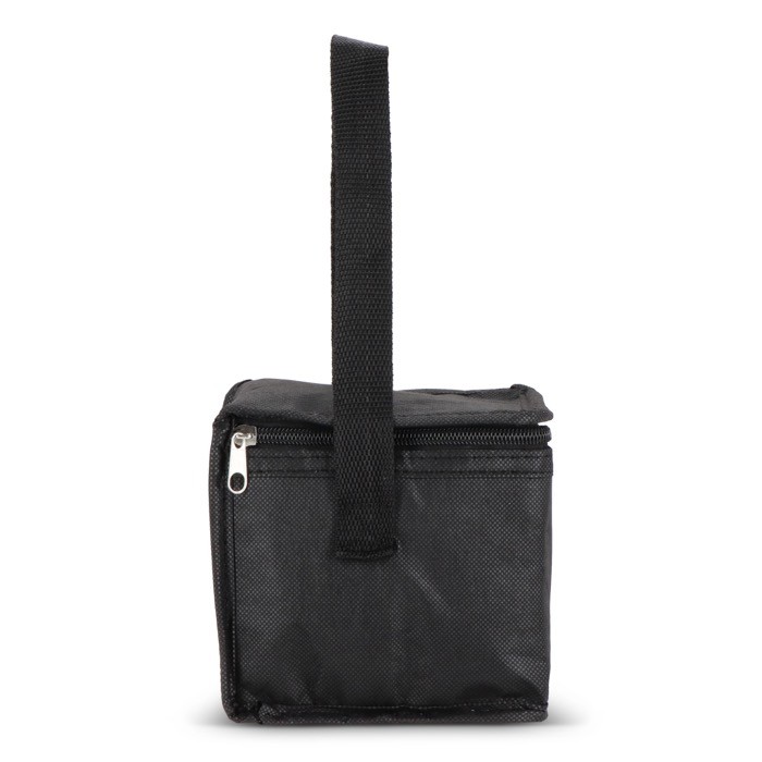 Bolsa nevera con forro de aluminio en el interior para 6 latas color negro quinta vista Bolsa nevera con forro de aluminio en el interior para 6 latas color negro quinta vista