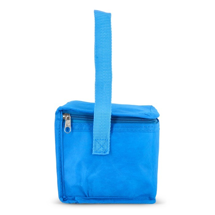 Bolsa nevera con forro de aluminio en el interior para 6 latas color azul claro quinta vista Bolsa nevera con forro de aluminio en el interior para 6 latas color azul claro quinta vista
