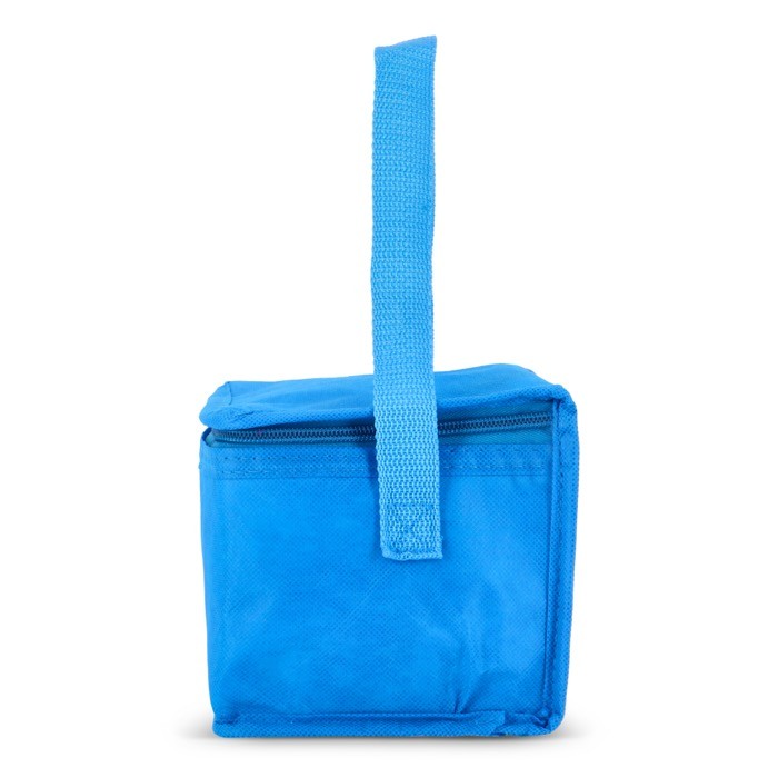 Bolsa nevera con forro de aluminio en el interior para 6 latas color azul claro sexta vista Bolsa nevera con forro de aluminio en el interior para 6 latas color azul claro sexta vista