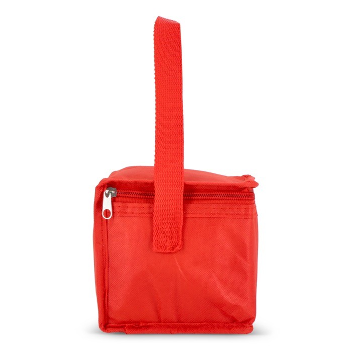 Bolsa nevera con forro de aluminio en el interior para 6 latas color rojo quinta vista Bolsa nevera con forro de aluminio en el interior para 6 latas color rojo quinta vista