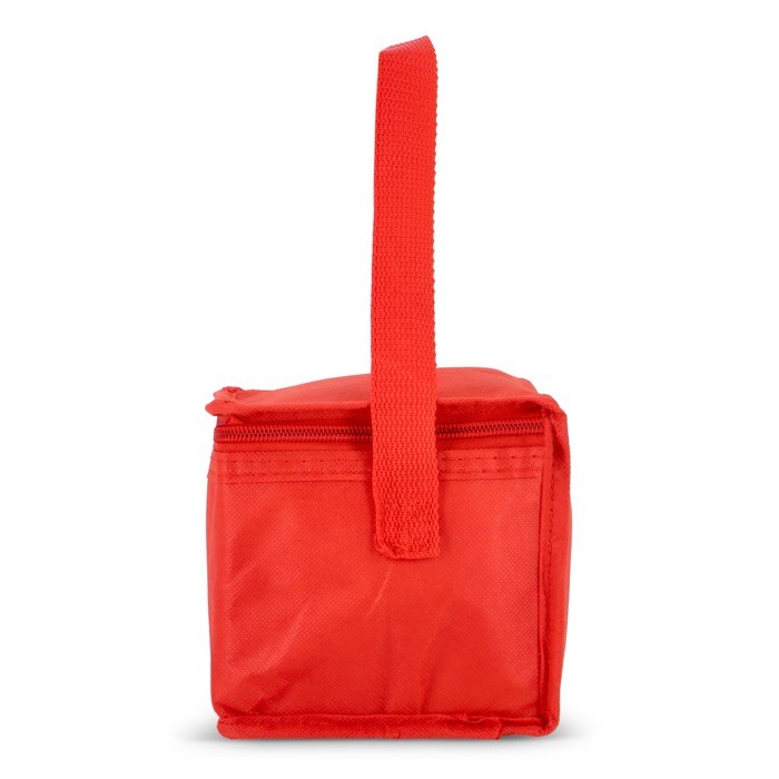 Bolsa nevera con forro de aluminio en el interior para 6 latas color rojo sexta vista Bolsa nevera con forro de aluminio en el interior para 6 latas color rojo sexta vista