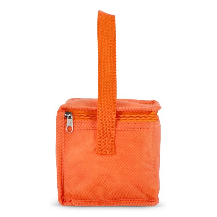 Bolsa nevera con forro de aluminio en el interior para 6 latas color naranja quinta vista Bolsa nevera con forro de aluminio en el interior para 6 latas color naranja quinta vista