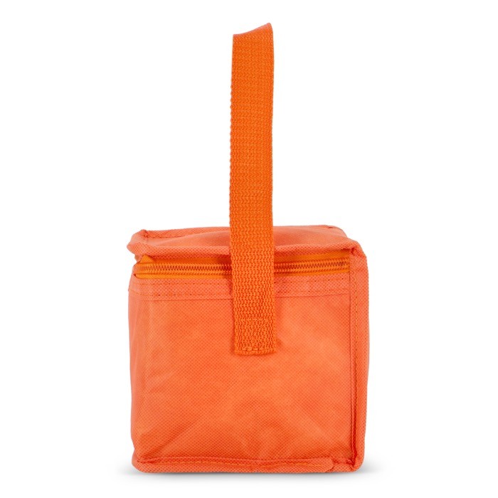Bolsa nevera con forro de aluminio en el interior para 6 latas color naranja sexta vista Bolsa nevera con forro de aluminio en el interior para 6 latas color naranja sexta vista