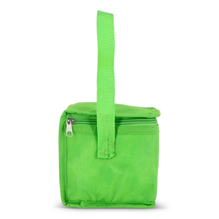 Bolsa nevera con forro de aluminio en el interior para 6 latas color verde lima quinta vista Bolsa nevera con forro de aluminio en el interior para 6 latas color verde lima quinta vista
