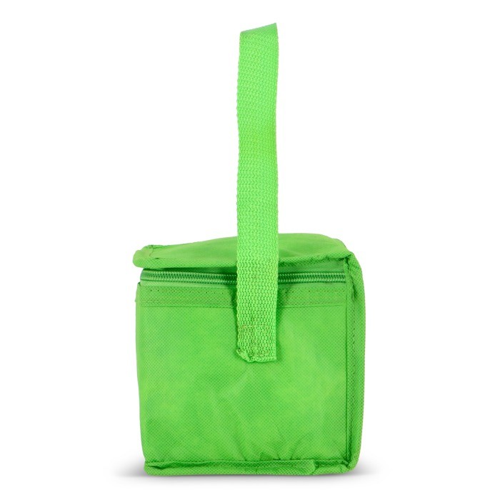 Bolsa nevera con forro de aluminio en el interior para 6 latas color verde lima sexta vista Bolsa nevera con forro de aluminio en el interior para 6 latas color verde lima sexta vista