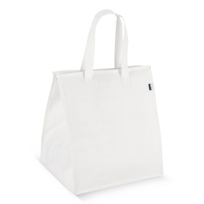 Bolsa nevera grande para llevar con forro de aluminio en el interior color blanco Bolsa nevera grande para llevar con forro de aluminio en el interior color blanco