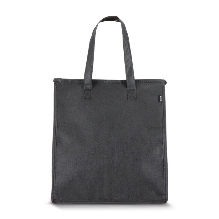 Bolsa nevera grande para llevar con forro de aluminio en el interior color negro tercera vista Bolsa nevera grande para llevar con forro de aluminio en el interior color negro tercera vista