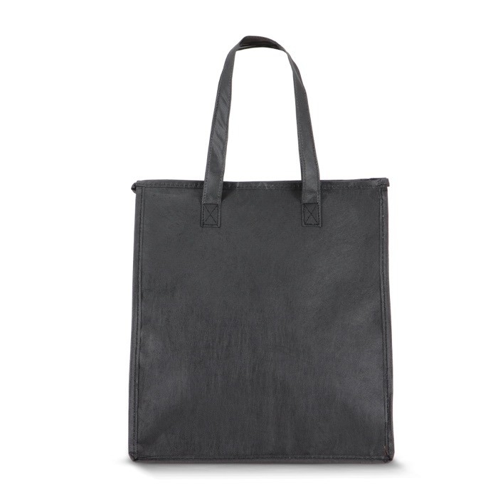 Bolsa nevera grande para llevar con forro de aluminio en el interior color negro cuarta vista Bolsa nevera grande para llevar con forro de aluminio en el interior color negro cuarta vista