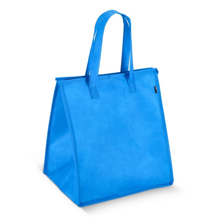 Bolsa nevera grande para llevar con forro de aluminio en el interior color azul claro Bolsa nevera grande para llevar con forro de aluminio en el interior color azul claro