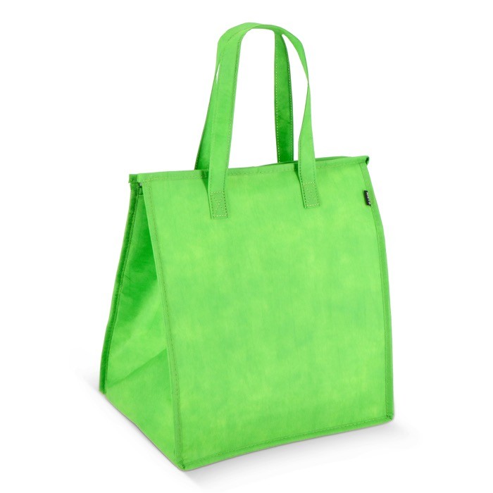Bolsa nevera grande para llevar con forro de aluminio en el interior color verde lima Bolsa nevera grande para llevar con forro de aluminio en el interior color verde lima