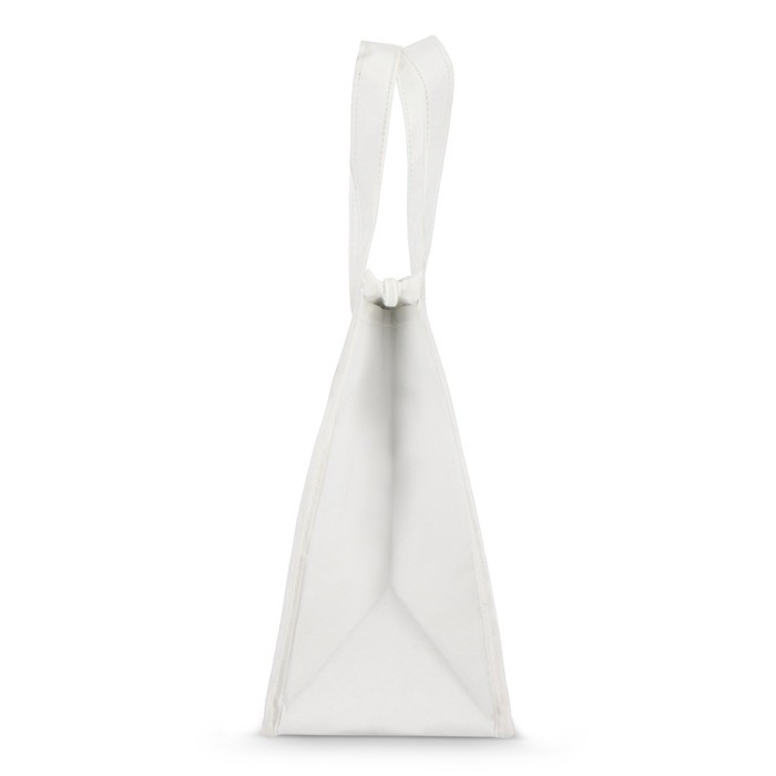 Bolsa nevera pequeña para llevar con forro de aluminio en el interior color blanco sexta vista Bolsa nevera pequeña para llevar con forro de aluminio en el interior color blanco sexta vista
