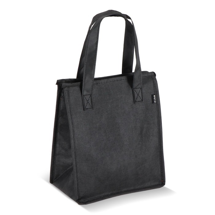 Bolsa nevera pequeña para llevar con forro de aluminio en el interior color negro Bolsa nevera pequeña para llevar con forro de aluminio en el interior color negro