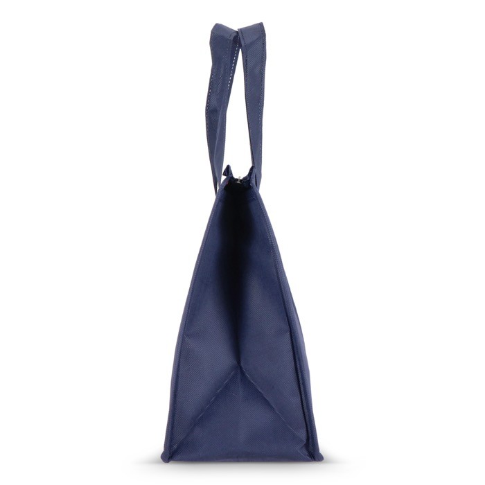 Bolsa nevera pequeña para llevar con forro de aluminio en el interior color azul oscuro quinta vista Bolsa nevera pequeña para llevar con forro de aluminio en el interior color azul oscuro quinta vista
