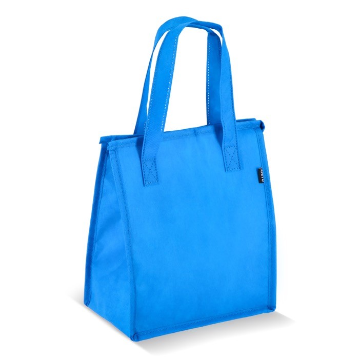 Bolsa nevera pequeña para llevar con forro de aluminio en el interior color azul claro Bolsa nevera pequeña para llevar con forro de aluminio en el interior color azul claro