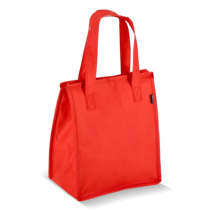 Bolsa nevera pequeña para llevar con forro de aluminio en el interior color rojo Bolsa nevera pequeña para llevar con forro de aluminio en el interior color rojo