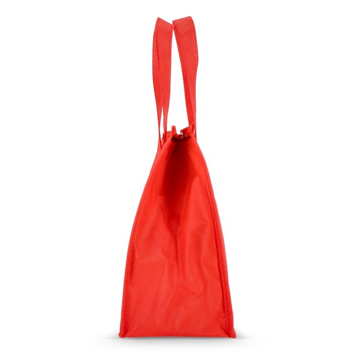 Bolsa nevera pequeña para llevar con forro de aluminio en el interior color rojo quinta vista Bolsa nevera pequeña para llevar con forro de aluminio en el interior color rojo quinta vista