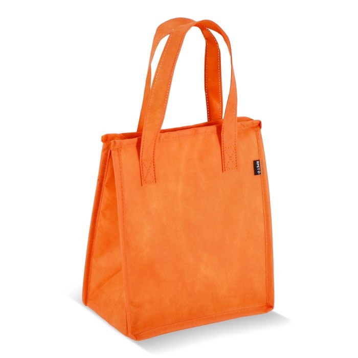 Bolsa nevera pequeña para llevar con forro de aluminio en el interior color naranja Bolsa nevera pequeña para llevar con forro de aluminio en el interior color naranja