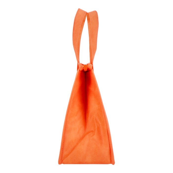 Bolsa nevera pequeña para llevar con forro de aluminio en el interior color naranja sexta vista Bolsa nevera pequeña para llevar con forro de aluminio en el interior color naranja sexta vista
