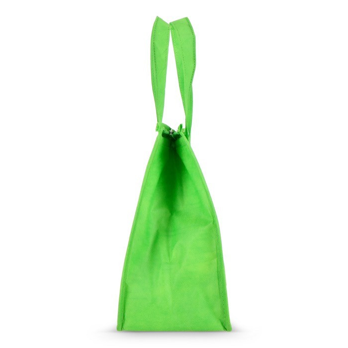 Bolsa nevera pequeña para llevar con forro de aluminio en el interior color verde lima quinta vista Bolsa nevera pequeña para llevar con forro de aluminio en el interior color verde lima quinta vista