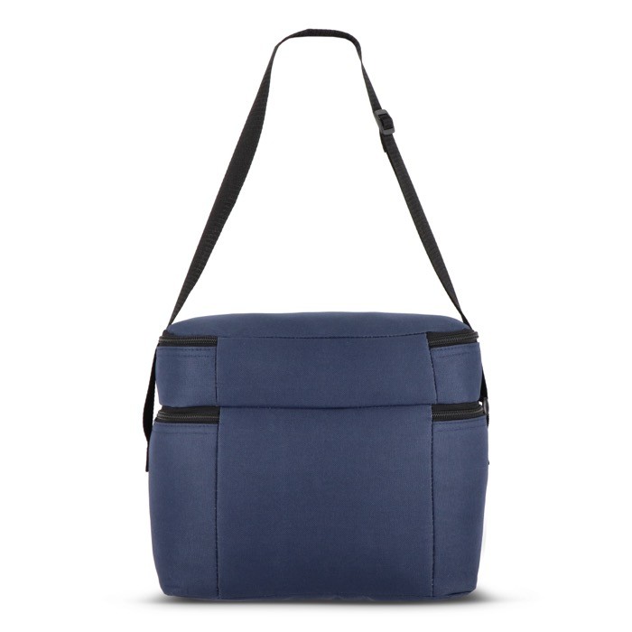 Bolsa nevera de doble compartimiento y bolsillo frontal 12L color azul oscuro quinta vista Bolsa nevera de doble compartimiento y bolsillo frontal 12L color azul oscuro quinta vista
