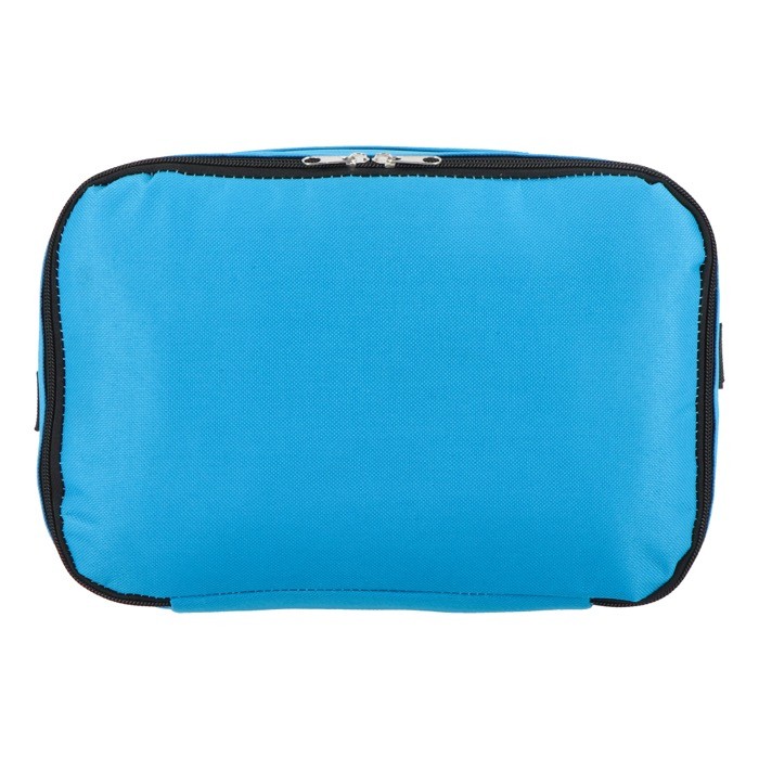 Bolsa nevera de doble compartimiento y bolsillo frontal 12L color azul claro octava vista Bolsa nevera de doble compartimiento y bolsillo frontal 12L color azul claro octava vista