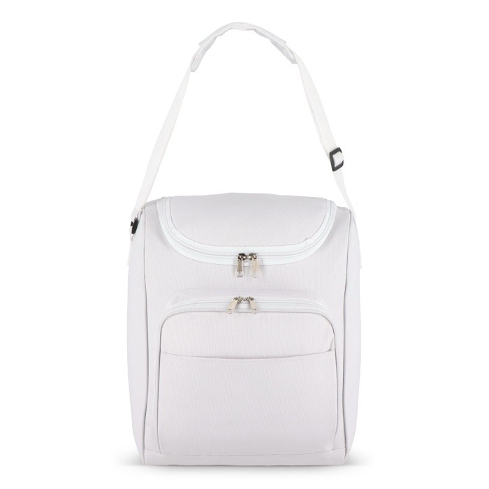 Bolsa nevera con forro de aluminio y doble compartimiento 13L color blanco tercera vista Bolsa nevera con forro de aluminio y doble compartimiento 13L color blanco tercera vista