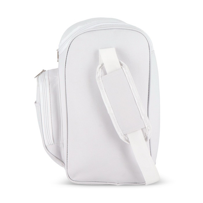 Bolsa nevera con forro de aluminio y doble compartimiento 13L color blanco sexta vista Bolsa nevera con forro de aluminio y doble compartimiento 13L color blanco sexta vista