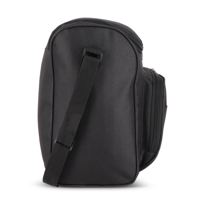 Bolsa nevera con forro de aluminio y doble compartimiento 13L color negro quinta vista Bolsa nevera con forro de aluminio y doble compartimiento 13L color negro quinta vista