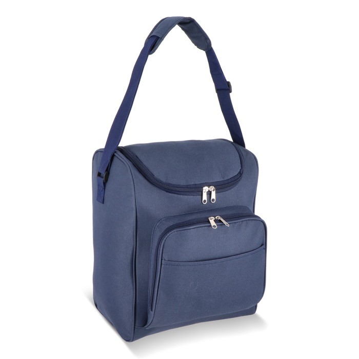 Bolsa nevera con forro de aluminio y doble compartimiento 13L color azul oscuro Bolsa nevera con forro de aluminio y doble compartimiento 13L color azul oscuro