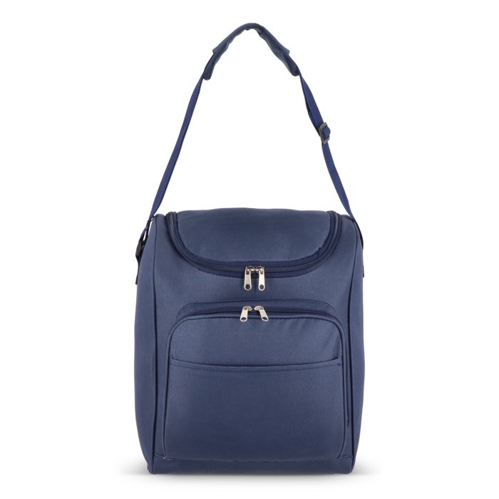 Bolsa nevera con forro de aluminio y doble compartimiento 13L color azul oscuro tercera vista Bolsa nevera con forro de aluminio y doble compartimiento 13L color azul oscuro tercera vista