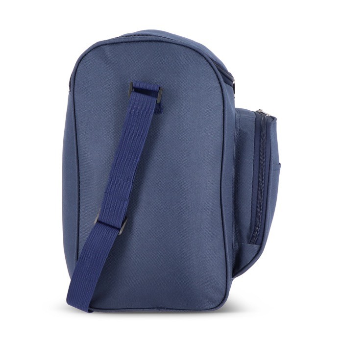 Bolsa nevera con forro de aluminio y doble compartimiento 13L color azul oscuro quinta vista Bolsa nevera con forro de aluminio y doble compartimiento 13L color azul oscuro quinta vista