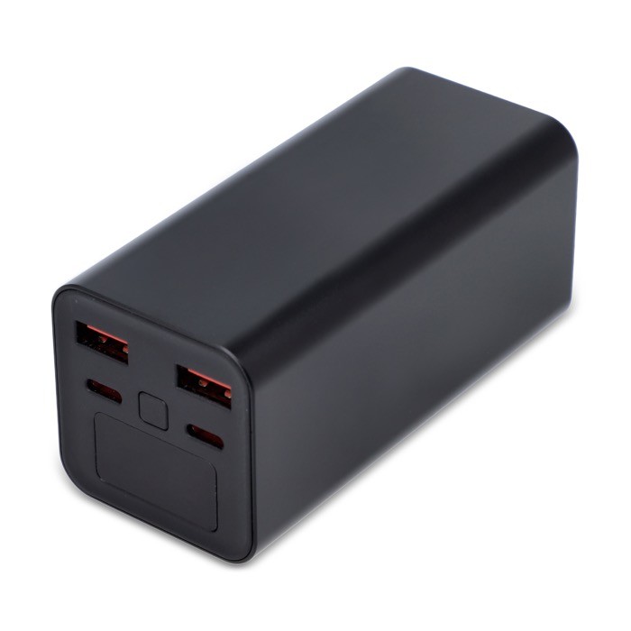 Powerbank de carga rápida con dos distintos puertos 20.000 mAh color negro segunda vista Powerbank de carga rápida con dos distintos puertos 20.000 mAh color negro segunda vista