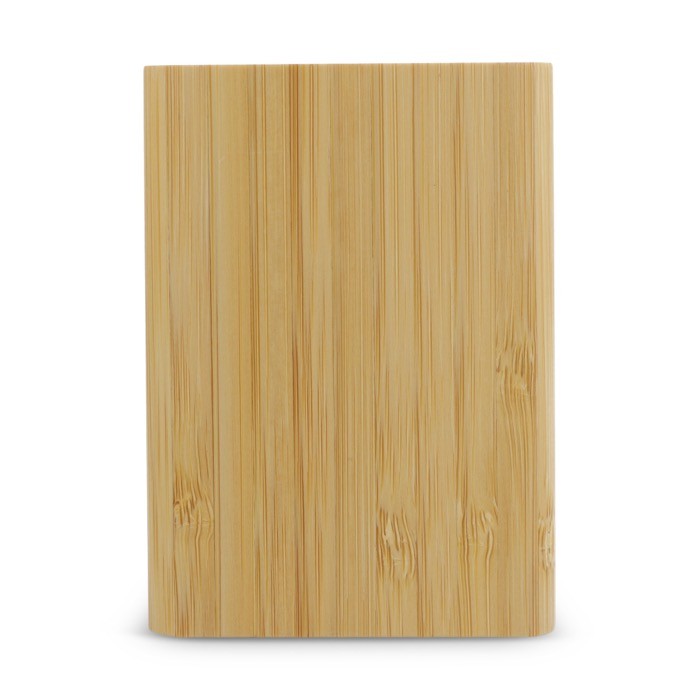 Powerbank de bambú sostenible con certificación FSC 5.000 mAh color natural segunda vista