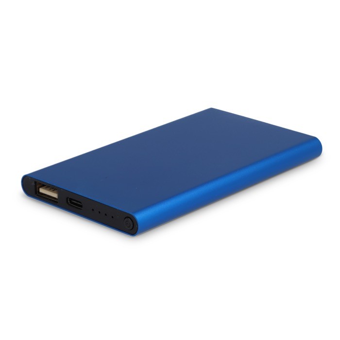Batería portátil de aluminio reciclado en distintos colores 4.000 mAh color azul claro