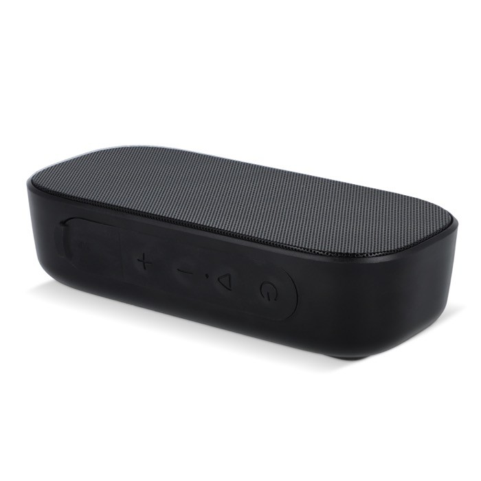 Altavoz personalizable resistente al agua y 5 horas de reproducción color negro tercera vista Altavoz personalizable resistente al agua y 5 horas de reproducción color negro tercera vista