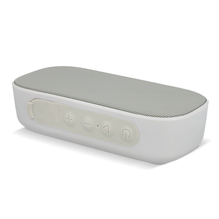 Altavoz personalizable resistente al agua y 5 horas de reproducción color gris tercera vista Altavoz personalizable resistente al agua y 5 horas de reproducción color gris tercera vista